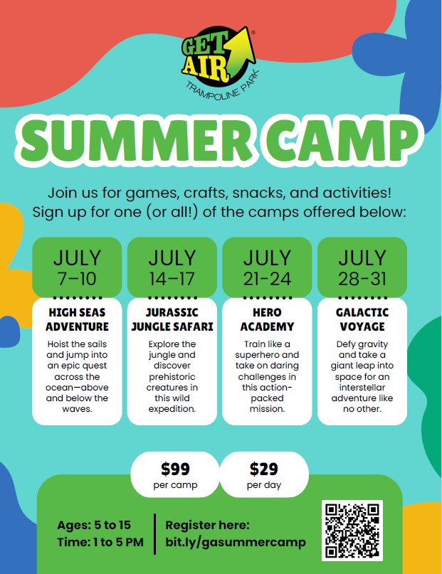 🎉 Get Air’s Summer Camp is Back! Register Now! icon